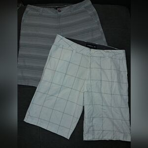 O'Neill Men's Shorts Bundle 2 Pairs White + Gray Size 33